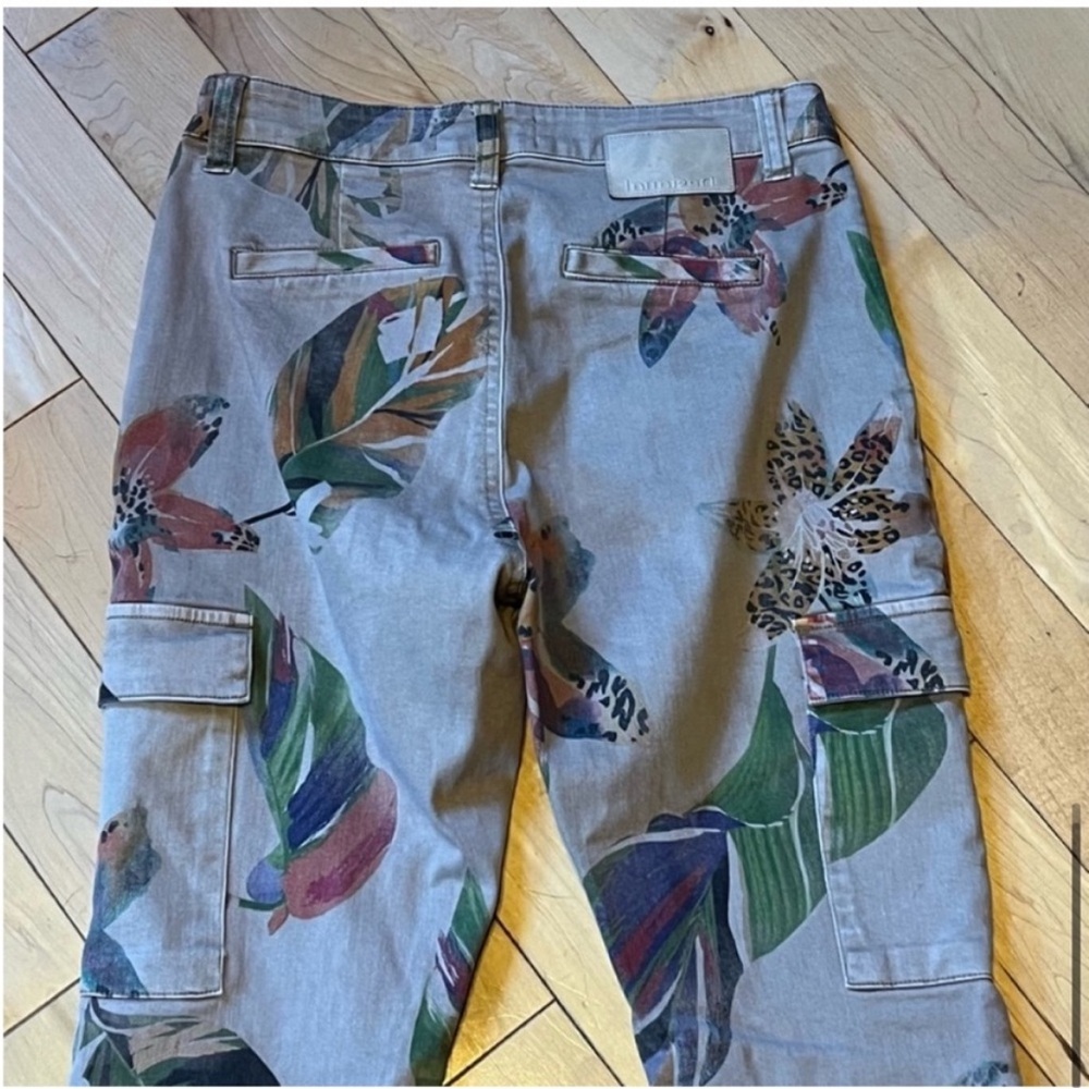 Desigual Camoflower Cargo Trousers beige floral print size 38 - Picture 10 of 12